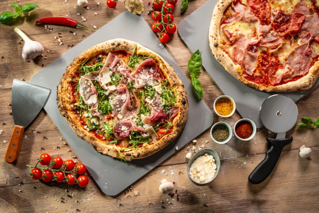 Pizza upieczona na stali do pizzy