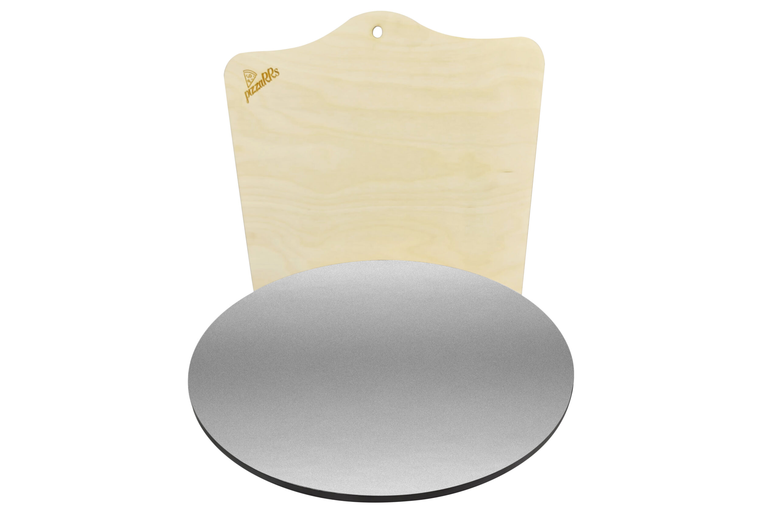 Stal okrągła + łopata – poprawione proporcje Stal do pizzy z łopatą